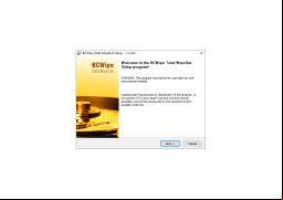 BCWipe - welcome-screen
