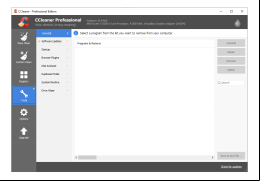 CCleaner Professional - tools-menu