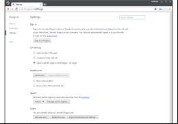 Comodo Dragon - settings-in-application