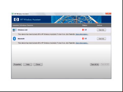 HP Wireless Assistant - main-screen