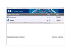 HP Wireless Assistant - status-on