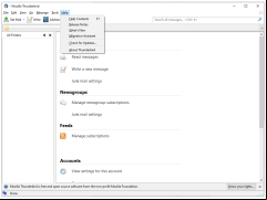 Mozilla Thunderbird - help-menu