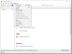 Mozilla Thunderbird - tools