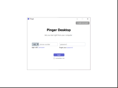 Pinger Desktop 2.0 - main-screen
