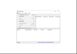 PingInfoView - file-menu
