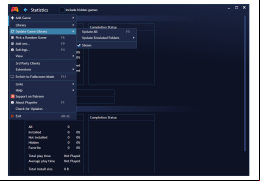 Playnite - menu-page