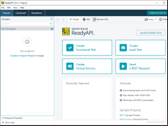 ReadyAPI - main-screen