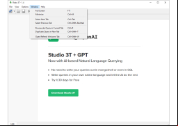 Robo 3T - window-menu
